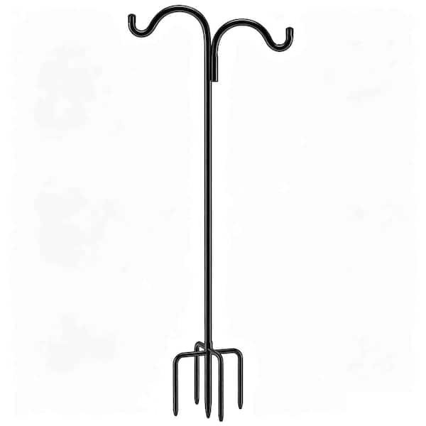 108 in. Black Metal Double Shepherd Hook