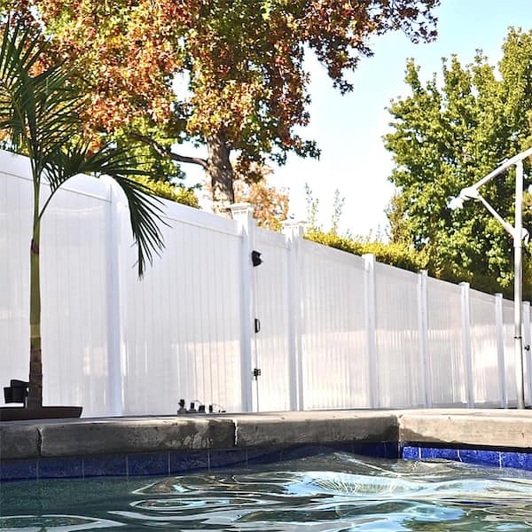 Pembroke 5.4 ft. W x 5 ft. H White Vinyl Privacy Fence Gate Kit