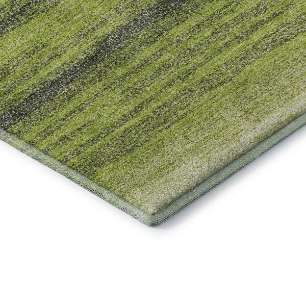 Mayfield Premium Machine Washable Abstract AMF1033 Lime 3 ft. x 5 ft. Area Rug