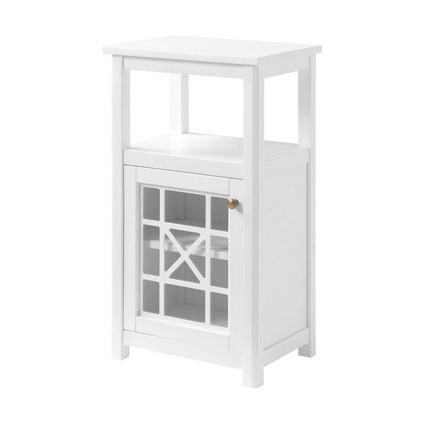 Alaterre Furniture 17-in x 29-in x 12-in White Wood Freestanding Linen Cabinet