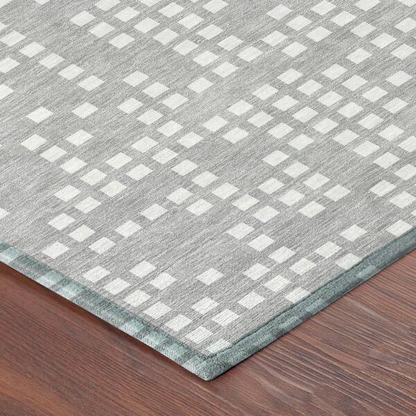 Chantille Machine Washable Indoor/Outdoor Abstract ACN2831 Pewter 10 ft. x 14 ft. Area Rug