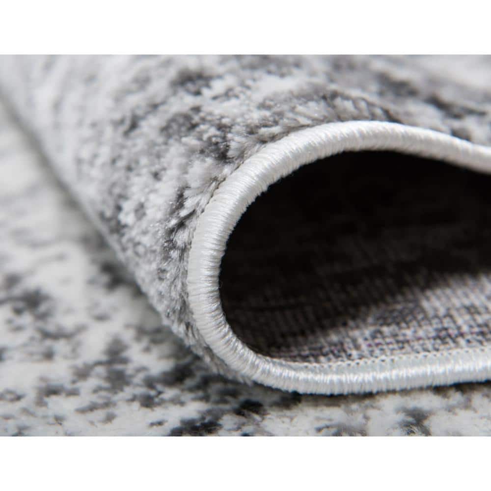 Sofia Casino Gray Synthetic 3' 3" x 5' 3" Indoor Area Rug