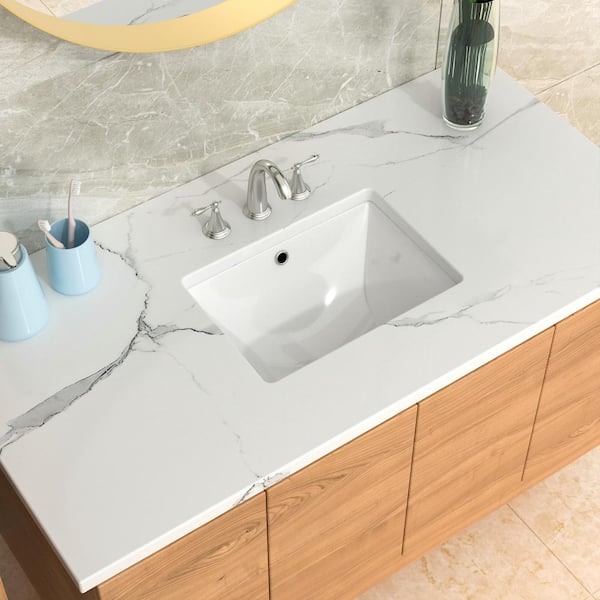 LORDEAR 18.5 in. Rectangular Undermount Porcelain Ceramic