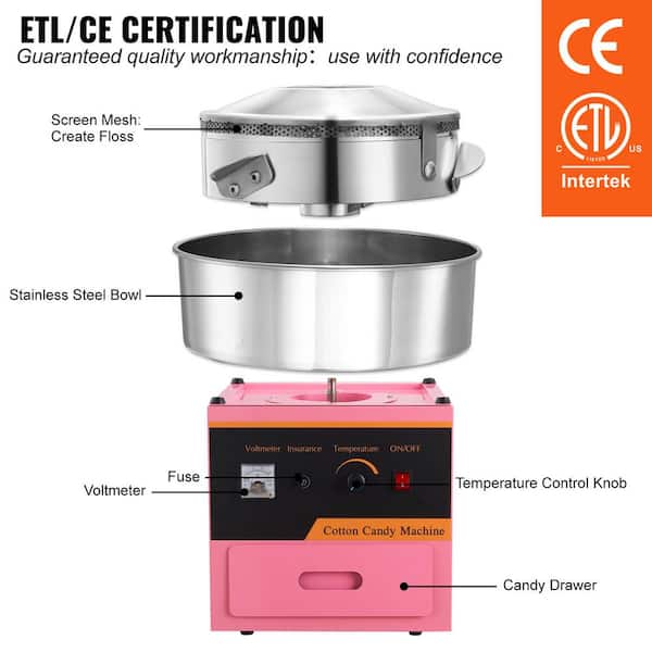 SVOPES Electric Cotton Candy Machine,1000 Watt Candy Floss Maker