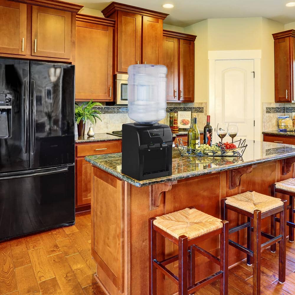 Vitapur Black Countertop Room and Cold Water Dispenser