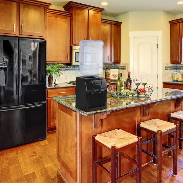 3-5 Gal. Cold/Room Temperature Countertop Water Cooler Dispenser in Black