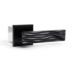 Ridge Matte Black Passage Hall/Closet Modern Door Handle (Left Hand)