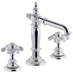 Artifacts 6.625 in. Bathroom Sink Spout with Column Design in Polished Chrome