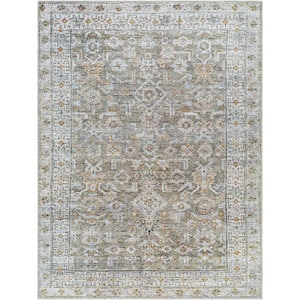 Becki Owens Darling Olive Traditional Washable 6 ft. X 9 ft. Indoor Area Rug