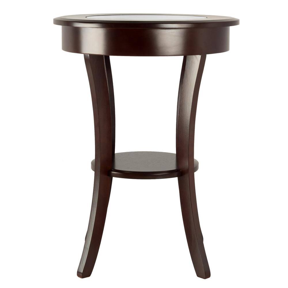 Cassie Round Accent Table with Glass - thumbnail 5