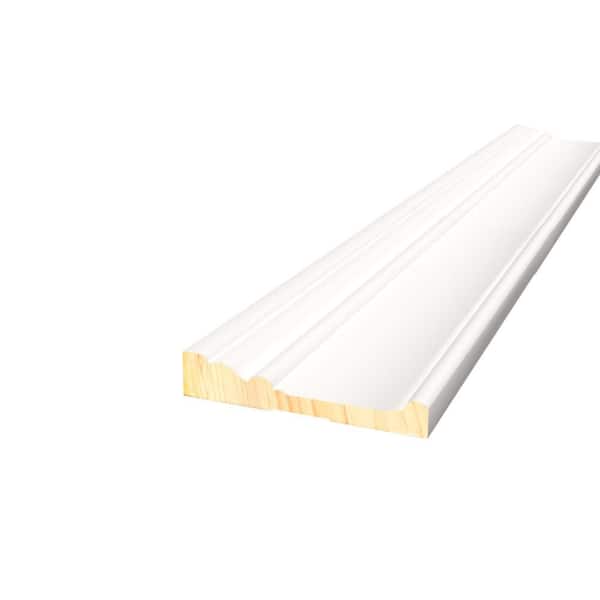 11/16 in. D x 3-1/2 in. W x 96 in. L Primed Pine Wood Finger Joint Casing Moulding
