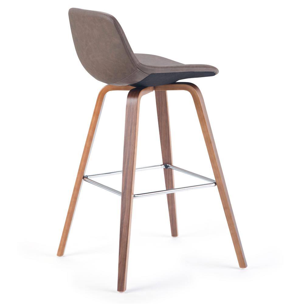 Randolph Distressed Chocolate Brown Faux Leather Counter Stools, Set of 2
