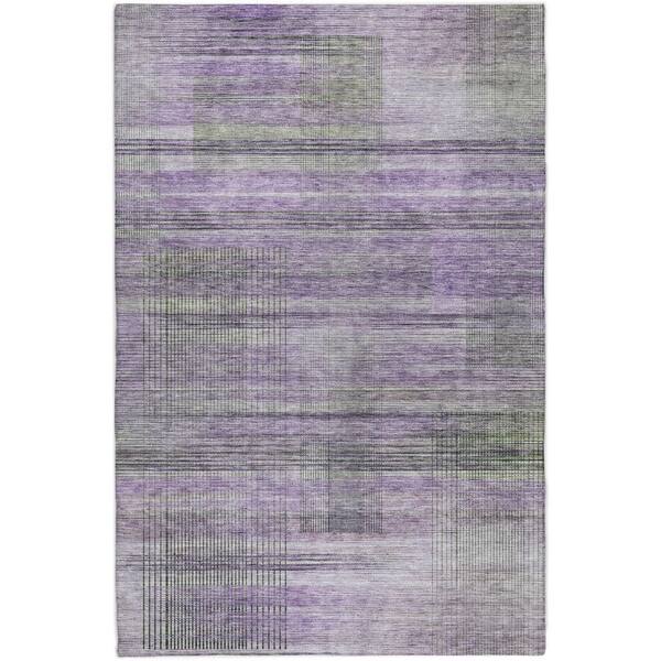 Dream Shag Premium Machine Washable Abstract ADS819 Purple 10 ft. x 14 ft. Area Rug