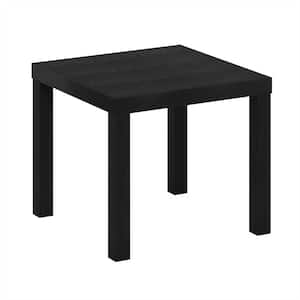 Classic 20 in. Black Square Wood End Table