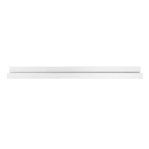 SMT 3.25 in. x 42 in. x 1.75 in. White Wood Floating Decorative Wall Shelves