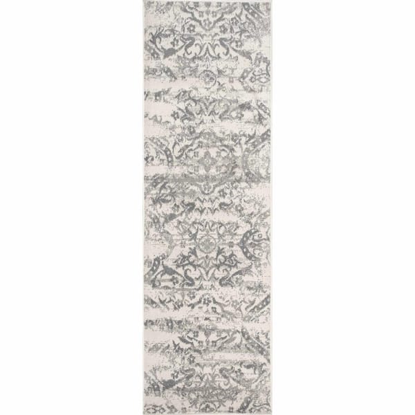 nuLOOM Vintage Freja 2 ft. 6 in. x 6 ft. Gray Runner Rug