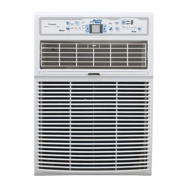 10,000 BTU 115V Window Air Conditioner Cools 450 Sq. Ft. with Remote  Control in Gray