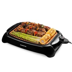 1000-Watt Portable Electric Indoor Grill with Non-Stick Grilling Plate, Copper