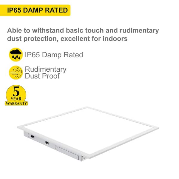 NuWatt 2 ft. x 2 ft. Integrated Backlit LED Panel Internal Driver Drop in Ceiling 4400 Lumen Dimmable 4000K 120-277V (4-Pack)