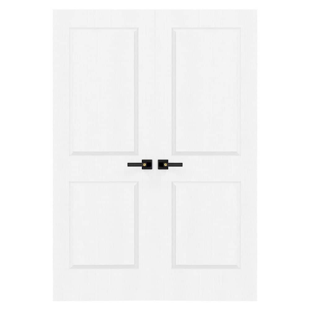 60 in. x 80 in. 2 Panel, Hollow Core, Composite, White Primed, Interior Door Slab with Black Lever Handle price history on PriceWatchPro