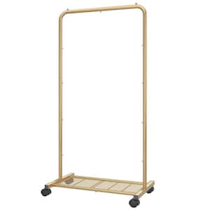 Gold Metal Garment Clothes Rack 28.5 in. W x 59 in. H
