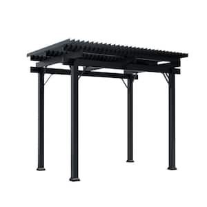 IntelliShade 8 ft. x 12 ft. Black Aluminum Manual IntelliKit Pergola