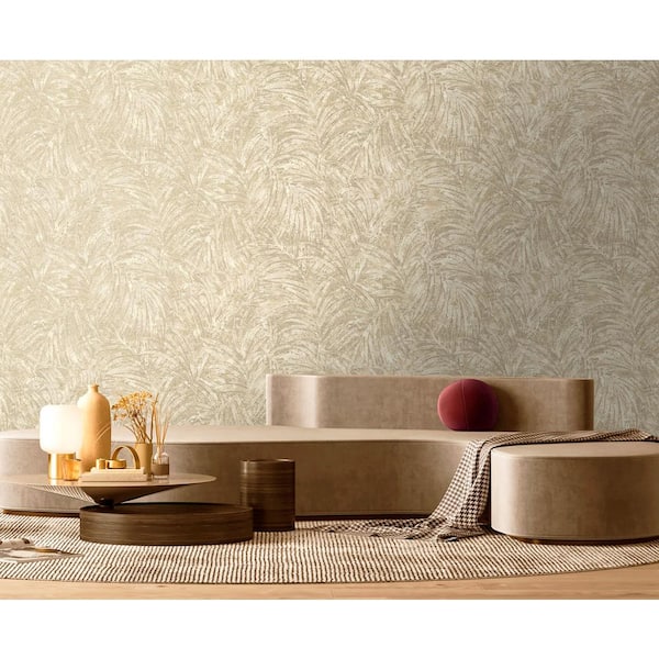 Walls Republic Ivory Allover Digital Printed Leaf Print Non Woven Non-Pasted Textured Wallpaper 57 Sq. Ft.