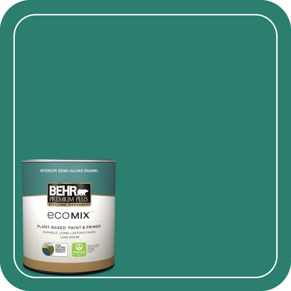 1 qt. #P440-7 Mermaid Sea Semi-Gloss Enamel EcoMix Plant-Based Interior Paint & Primer price history on PriceWatchPro