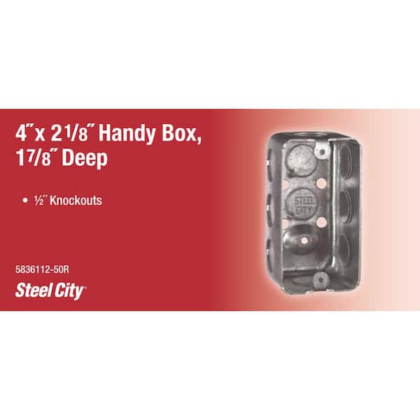 4 in. 2-1/8 in. D Handy/Utility Box (5836112-50R)