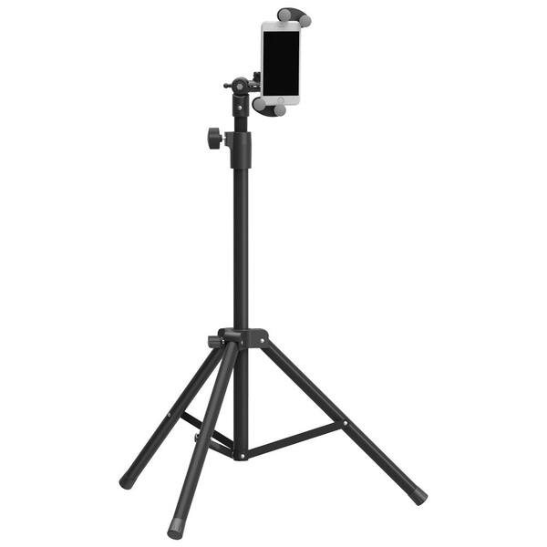 Barkan a Better Point of View Barkan 4" to 12" Smartphone & Tablet Floor Stand, Black, 360° Rotation, Touch & Tilt, Telescopic Adjustment