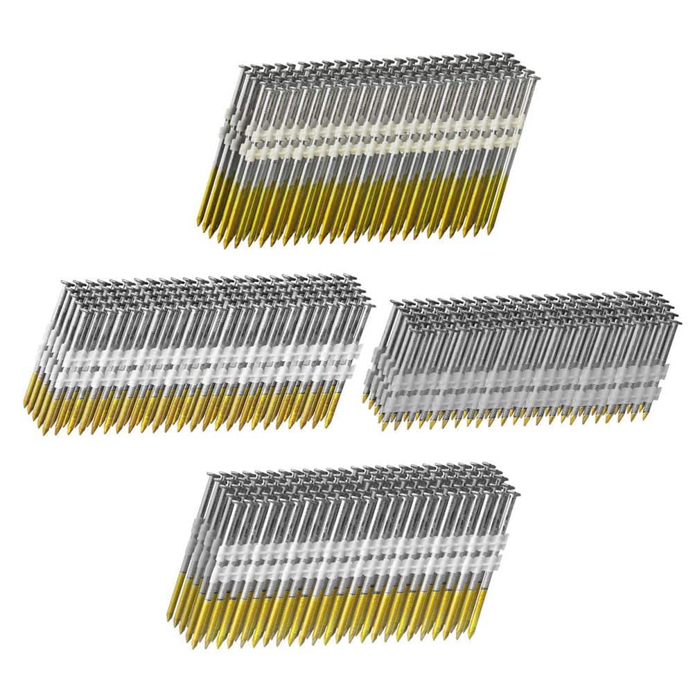 3 in. x 0.12 in. 21 Degree Framing Nails with Ring and Smooth Shank for 20 