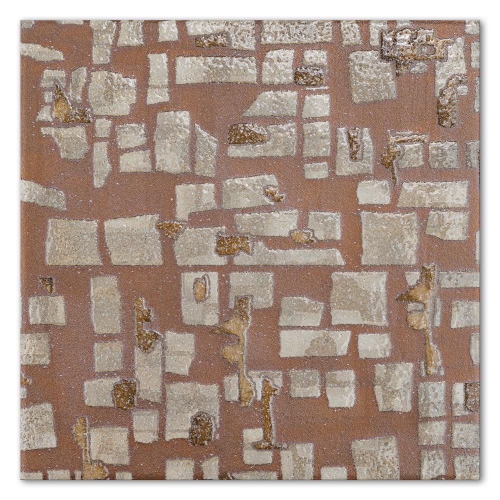 Charlotte 8x8 Fall Copper Textured Porcelain Square Tile