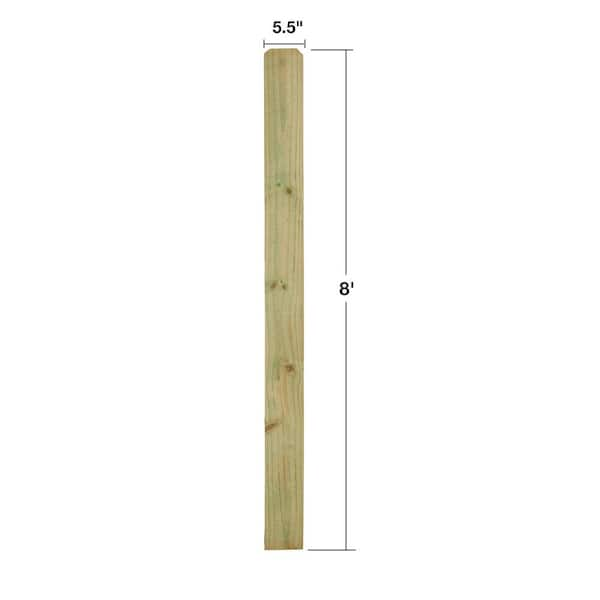 Outdoor Essentials 1 in. x 6 in. x 8 ft. Pressure Treated Pine Dog Ear Fence Picket 102582 The Home Depot