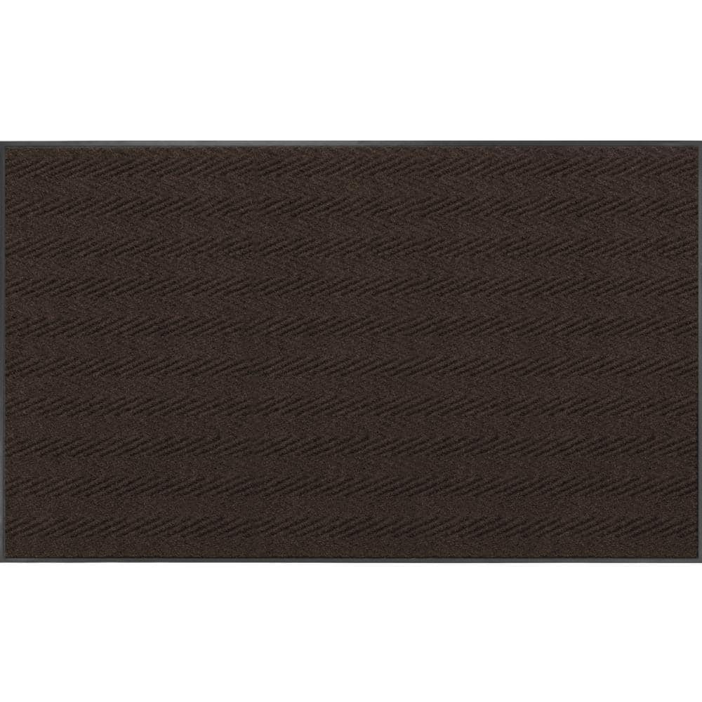 Chevron Rib Dark Brown 4 ft. x 6 ft. Non-Slip Indoor Commercial Door Mat