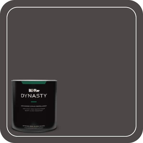 BEHR DYNASTY 1 qt. Home Decorators Collection #HDC-CL-14A Warm Onyx Semi-Gloss Enamel Interior Stain-Blocking Paint & Primer