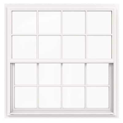 JELD-WEN 42 in. x 48 in. V-4500 Series White Single-Hung Vinyl Window ...