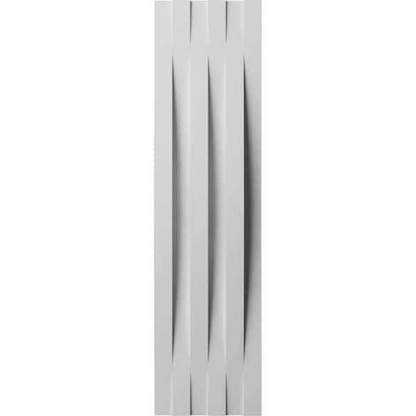 Ekena Millwork 1 in. x 1/2 ft. x 2 ft. EdgeCraft Lomond Style Seamless White PVC Decorative Wall Paneling (1-Pack)