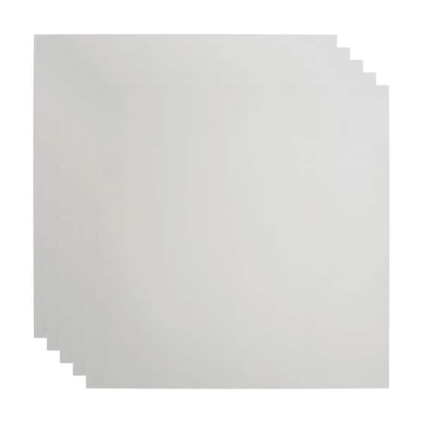 Flat Panel 2 ft. x 2 ft. Matte White Lay-In Vinyl Ceiling Tile (20 sq. ft.)