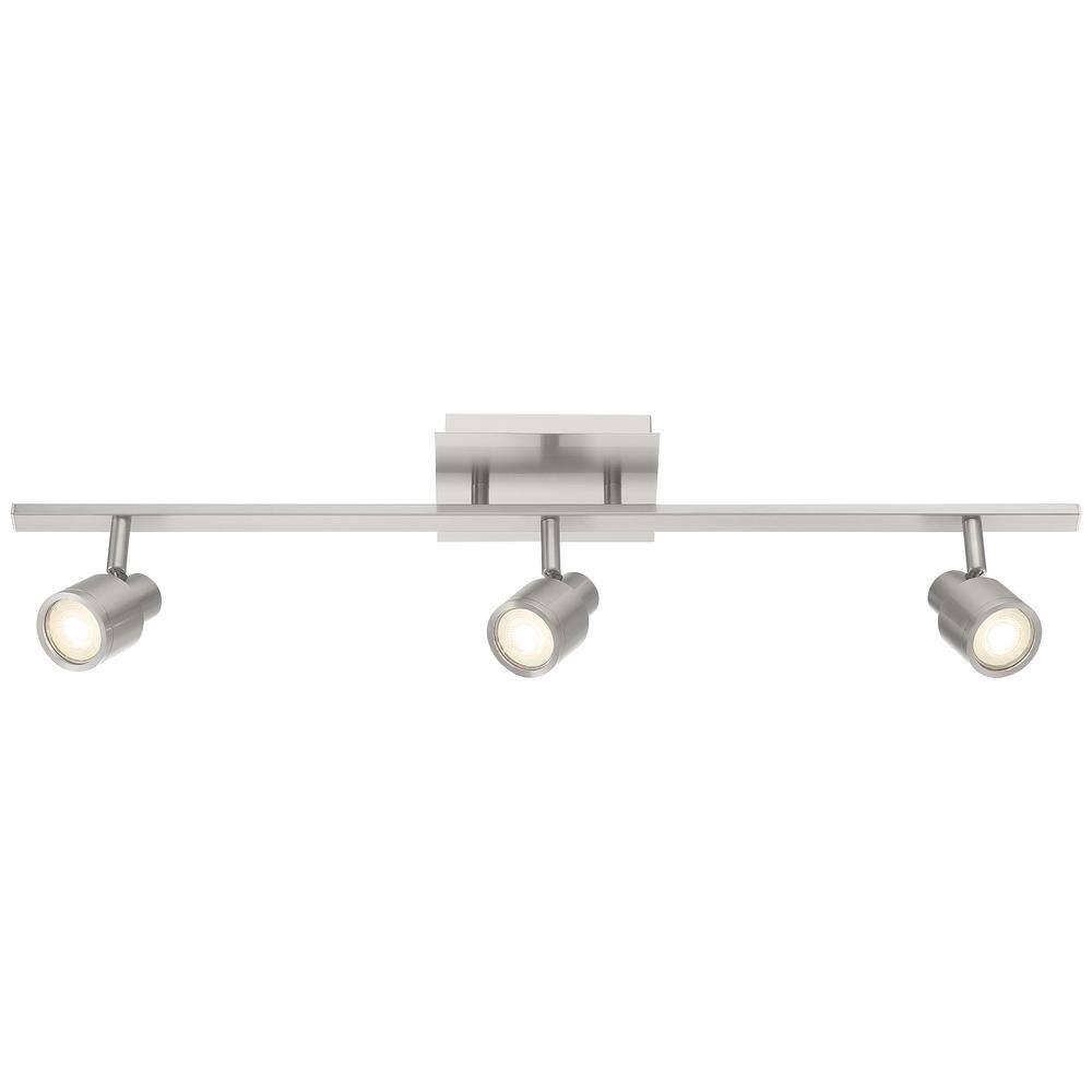 Lincoln Brushed Steel 3-Light LED Track Fixture