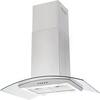 Elexnux 36 in. 700 CFM Island Stove Vent Hood with Light and Push Button Controls Range Hood in Stainless Steel WE-JT290A