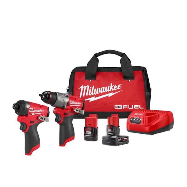 Milwaukee M12 FUEL 12-Volt Lithium-Ion Brushless Cordless Hammer Drill and  Impact Driver Combo Kit w/2 Batteries and Bag (2-Tool) 3497-22 - The Home  Depot