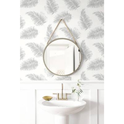 Luxe Haven Alloy Tossed Palm Peel and Stick Wallpaper (Covers 40.5 sq. ft.)