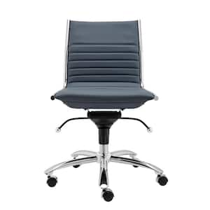 Amelia Blue Low Back Office/Desk Chair