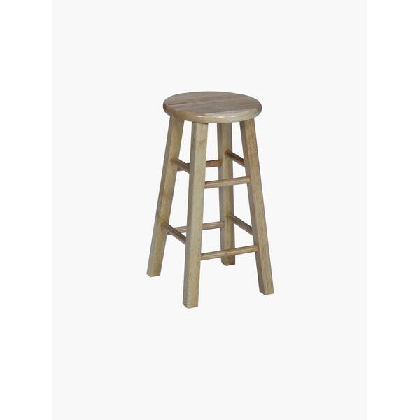 International Concepts Roundtop 24 in. Natural Bar Stool