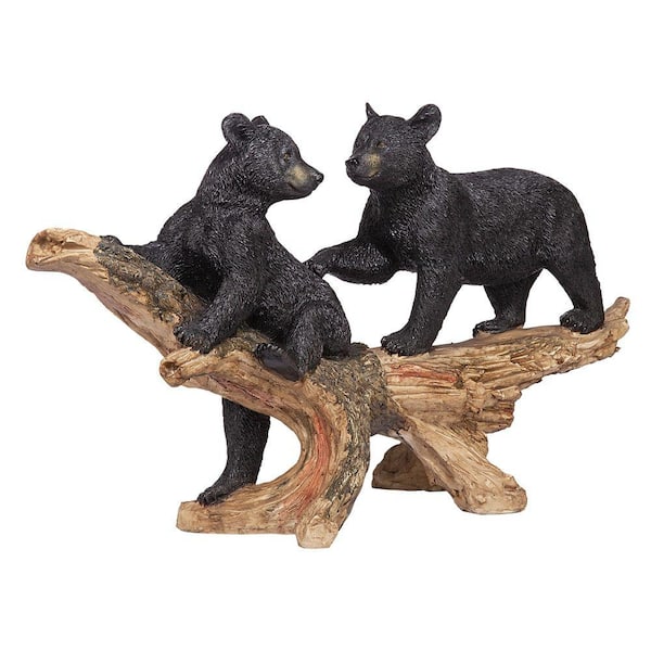 Playful Mama Bear & Cub Sculpture