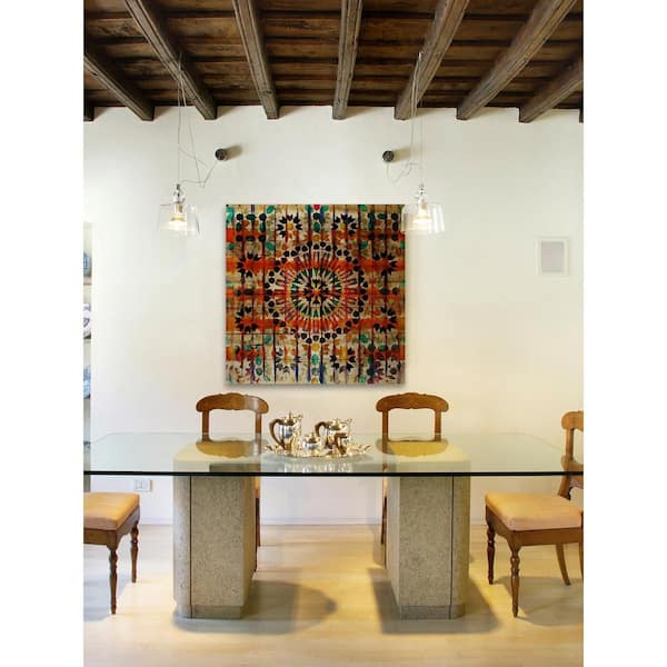 Unbranded 40 in. H x 40 in. W "Amizmiz" by Parvez Taj Printed Natural Pine Wood Wall Art
