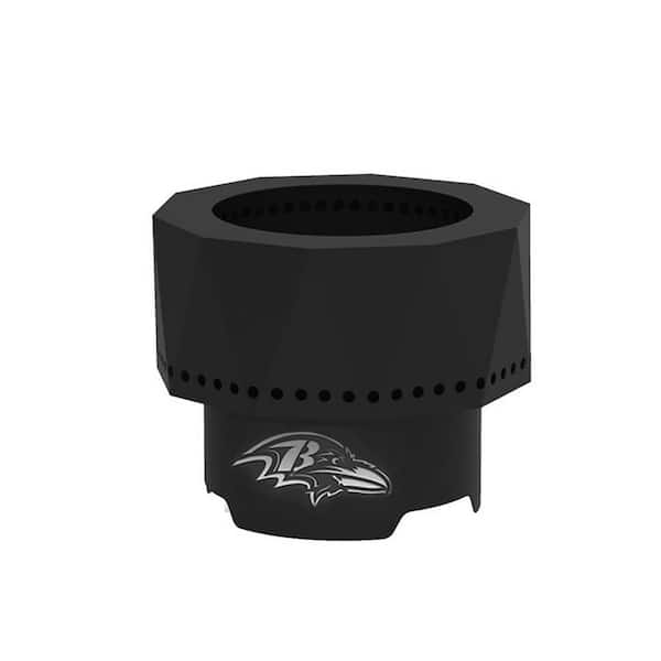 BLUE SKY OUTDOOR LIVING The Ridge NFL 15.7 in. x 12.5 in. Round Steel Smokeless Wood Pellet Portable Fire Pit with Bag, Screen-Baltimore Ravens