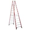 Werner 12 ft. Fiberglass Platform Step Ladder (18 ft. Reach Height ...