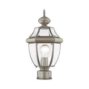 Monterey 1 Light Brushed Nickel Outdoor Post Top Lantern