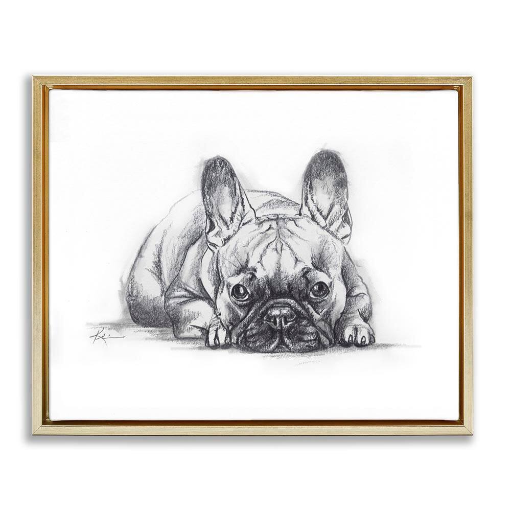 French Bulldog Naptime by Lindsay Kivi Fine Art Gold Floater Frame Animal Graphic Art Print 17 in. x 21 in. price history on PriceWatchPro